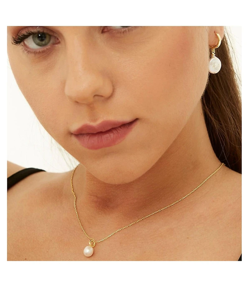 Spero London Treasures Baroque Seed Pearl Pendant Sterling Silver Necklace