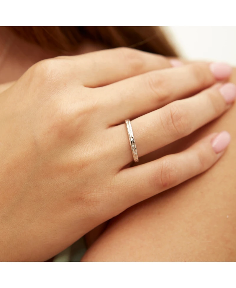 Spero London Braided Design Adjustable Sterling Silver Band Ring
