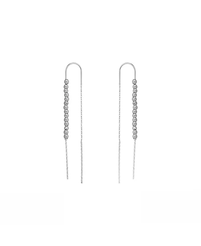 Spero London Sterling Silver Dorica Chain Bead Drop Earring
