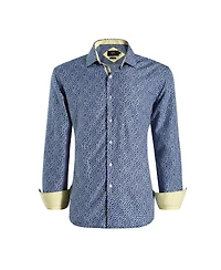 Elie Balleh Big Boys Navy Slim Fit Floral Shirt for