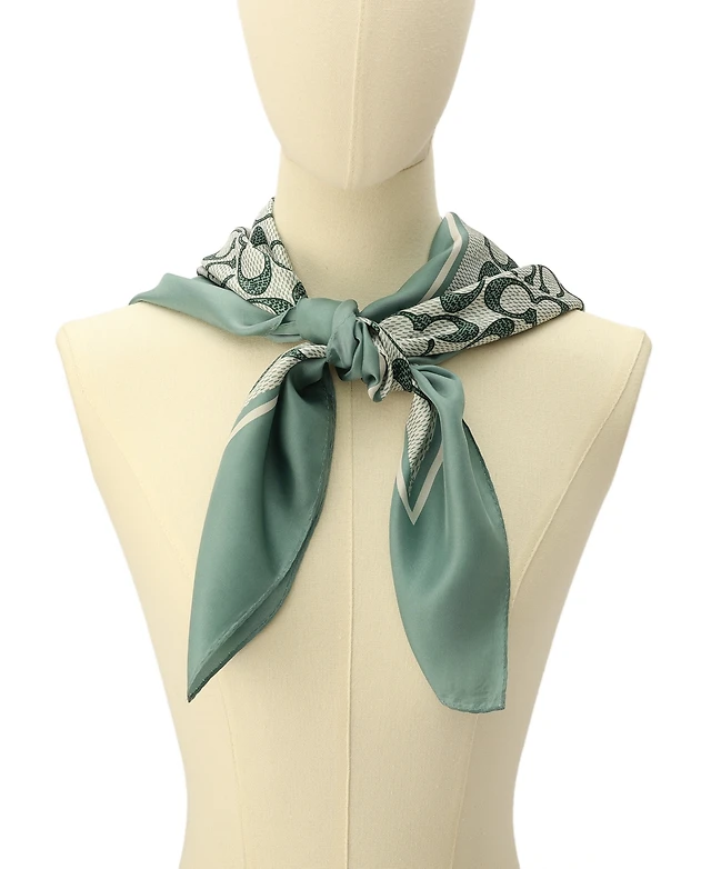 Coach Women's Vintage Signature Print Silk Square Scarf