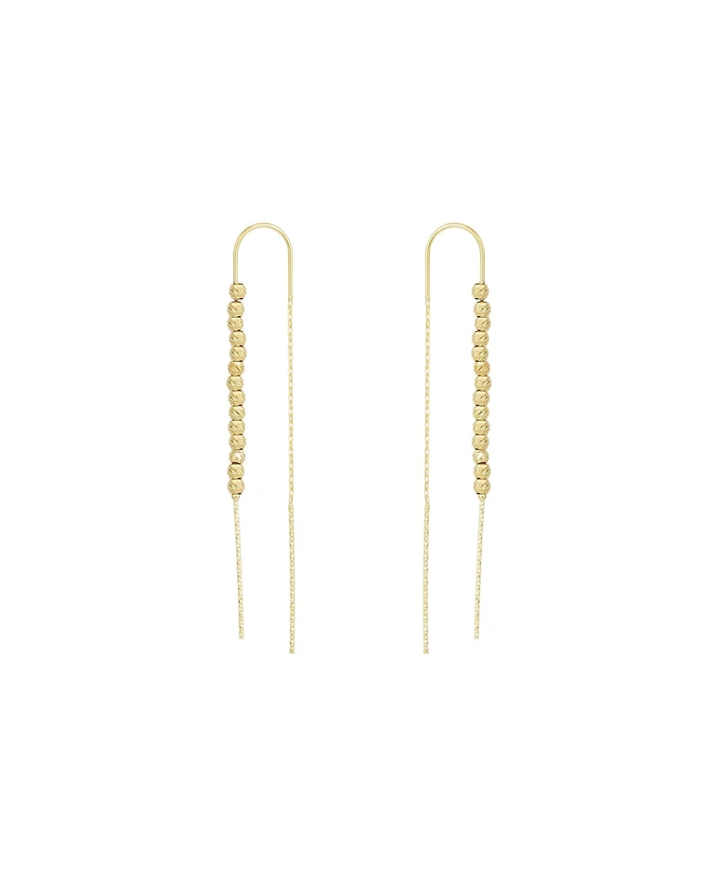 Spero London Sterling Silver Dorica Chain Bead Drop Earring