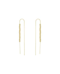 Spero London Sterling Silver Dorica Chain Bead Drop Earring