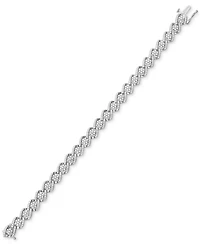 Diamond Link Bracelet (3 ct. t.w.) in 10k White Gold