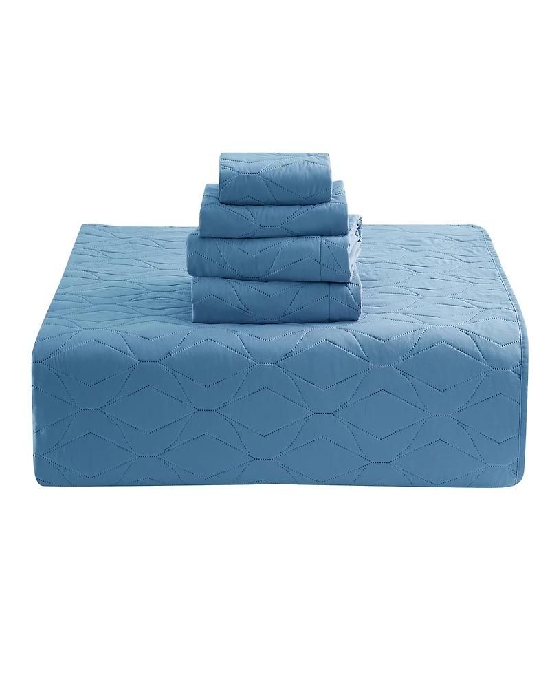 Nestl Ellipse Embossed 5-Pc. Quilt Set, King/California King