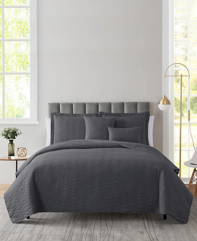 Nestl Ellipse Embossed 4-Pc. Quilt Set, Twin/Twin Xl