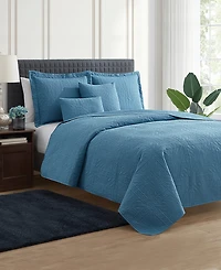 Nestl Grid Embossed 5-Pc. Quilt Set, Full/Queen