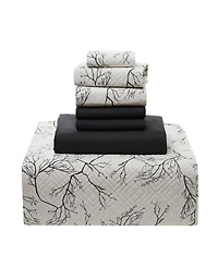 Nestl Branches Reversible 4-Pc. Quilt Set, Twin/Twin Xl