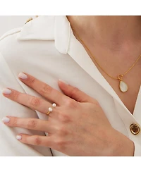 Spero London Double Sterling Silver Adjustable Open Ring