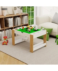 Streamdale 2-in-1 Play Table with Lego Compatibility (White)