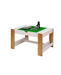 Streamdale 2-in-1 Play Table with Lego Compatibility (White)