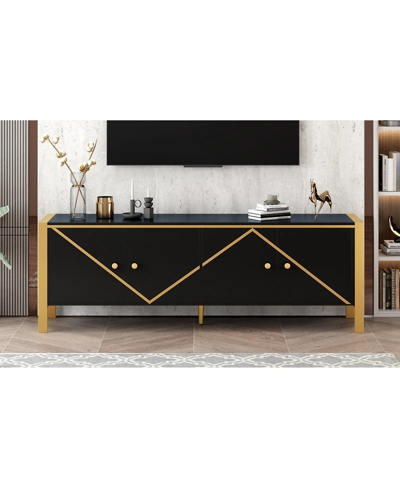 Streamdale 70.9" Tv Stand for TVs up to 75", Media Console with 2 Cabinets