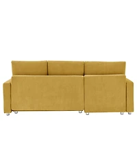 Streamdale Convertible Sleeper Sofa Bed 90" L-Shaped Sectional with Pull-Out Bed