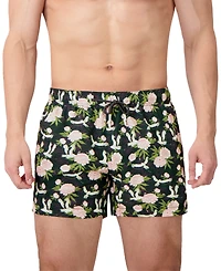 Sunset and Vines Men's Floral Woven Swim Trunks
