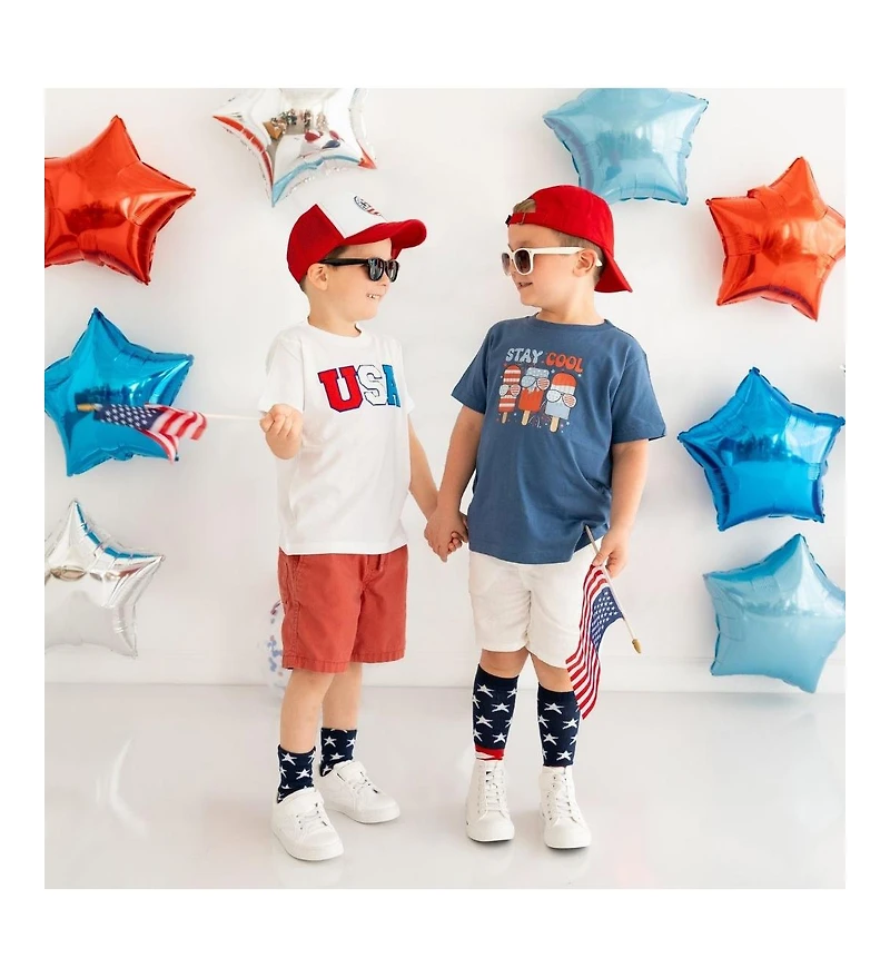 Sweet Wink Baby Usa Patch Short Sleeve T-Shirt