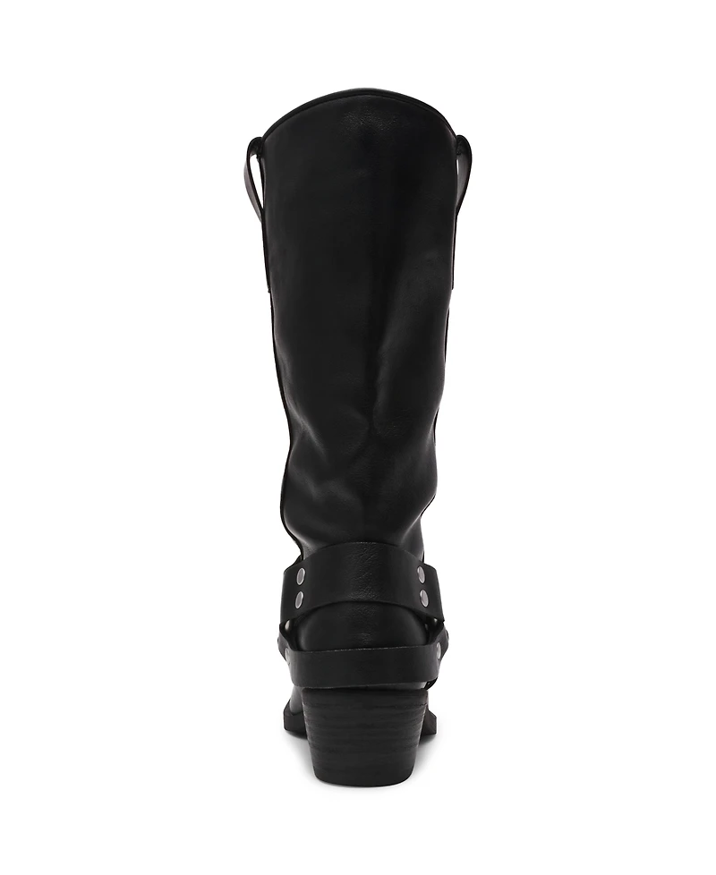 Dv Dolce Vita Women's Tanzy Wide Calf Tall Harness Moto Boots