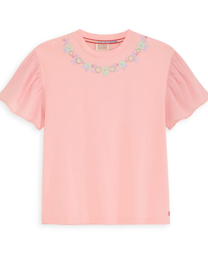 Scotch & Soda Big Girls Denim Group Stretch T-Shirt