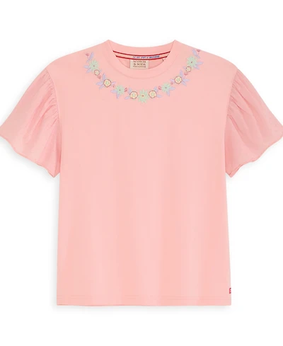 Scotch & Soda Big Girls Denim Group Stretch T-Shirt