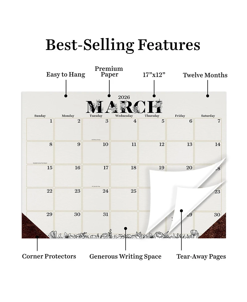 2026 Susan Branch Large Desk Pad Monthly Blotter Calendar