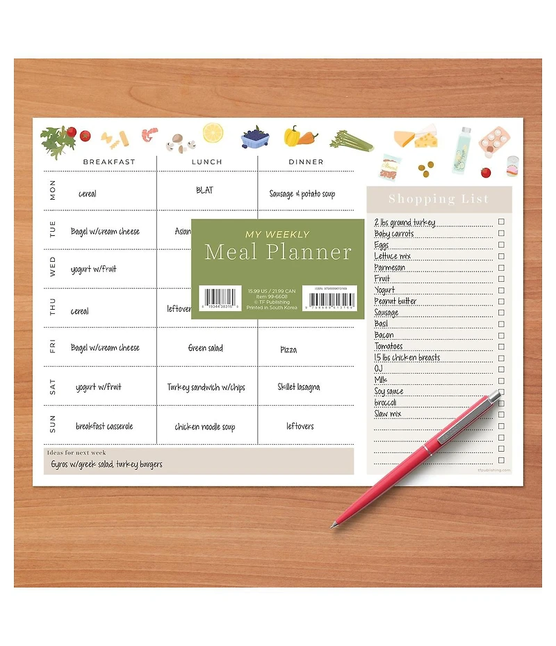 Everyday Essentials Meals & Grocery Planning Pad