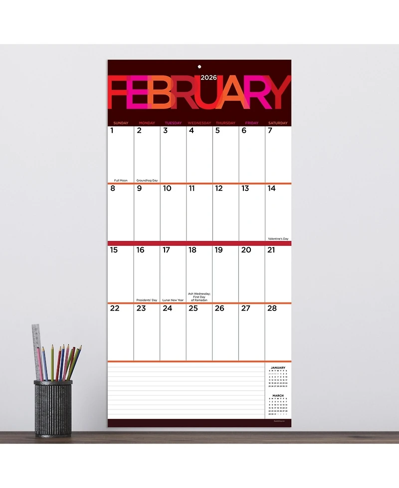 2026 Big Print Wall Calendar