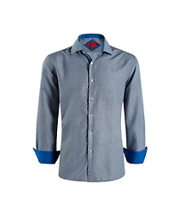 Elie Balleh Boys White Slim Fit Geometric Print Shirt