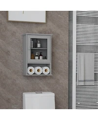 Gymax Wall Mounted Bathroom Cabinet Storage Organize Hanging Medicine Adjustable Shelf