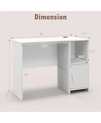 Modern Computer Desk with Cabinet