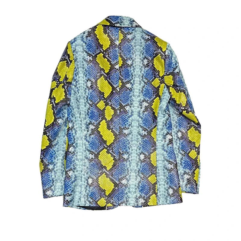 Elie Balleh Boys Snakeskin Jacket Print Blazer