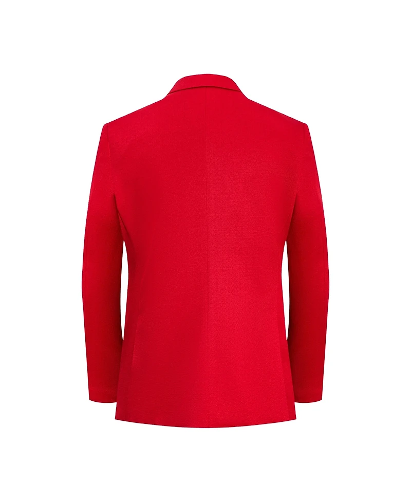Elie Balleh Boys Red Slim Fit Clasic Blazer