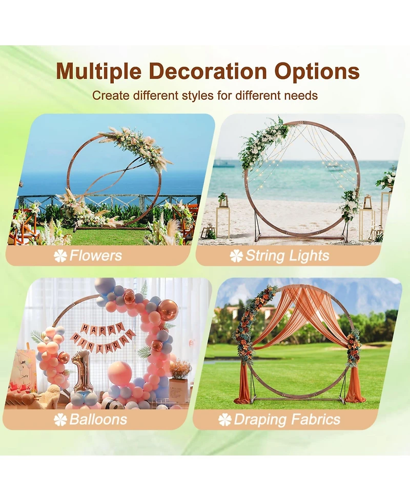 Wooden Wedding Arch Solid Wood Arbor Backdrop Stand for Wedding Ceremony