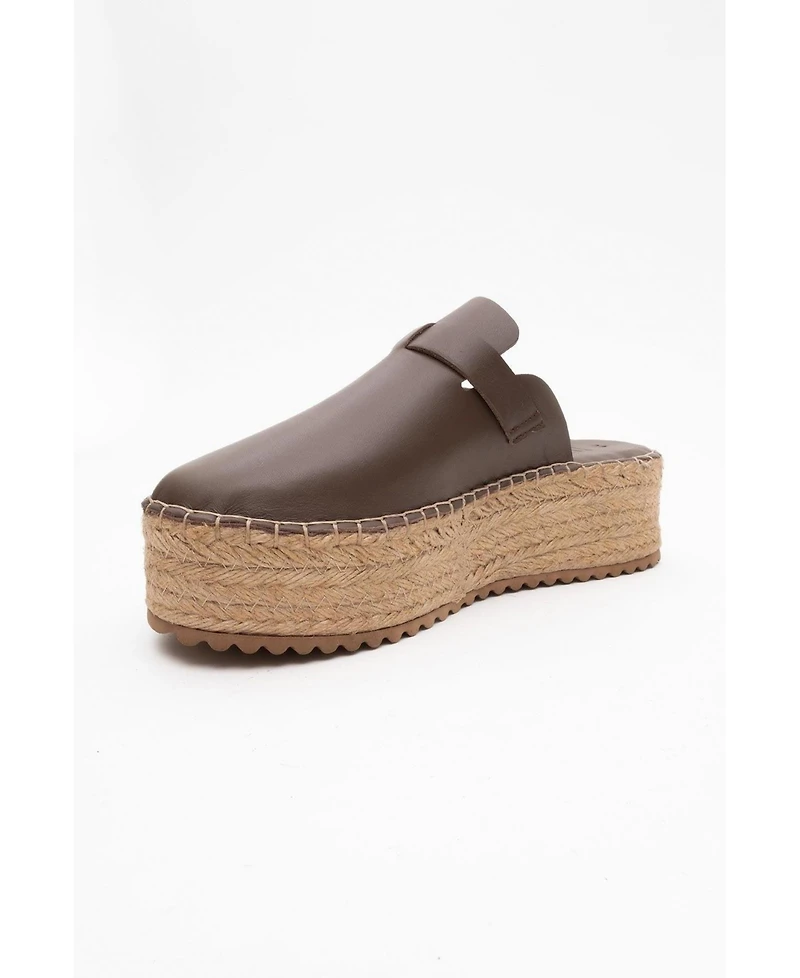 Novas Leather Platform Espadrille Mule (Women)