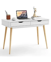 43.5 Inch Computer Desk with 2 Drawers for Small Spaces