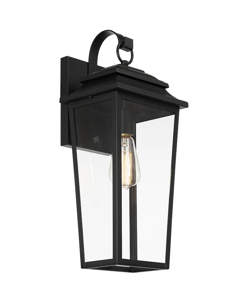 Bellis Verde High Traditional Outdoor Wall Light Fixture Mount Porch House Exterior Outside Lantern Led Bulb Waterproof Weatherproof Textured Black Me