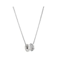 Pre-Owned Bvlgari B.Zero1 Pendant Necklace 18K White Gold with Diamonds