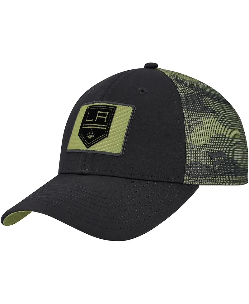 Fanatics Men's Black Los Angeles Kings Authentic Pro Military Appreciation Adjustable Hat
