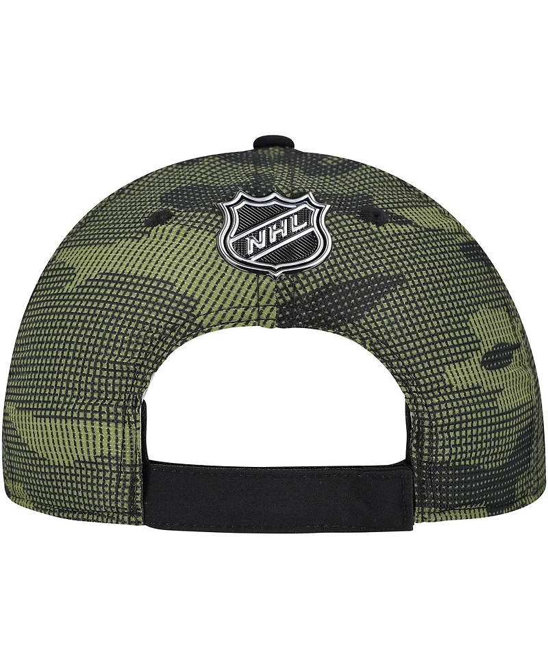 Fanatics Men's Black Vancouver Canucks Authentic Pro Military Appreciation Adjustable Hat