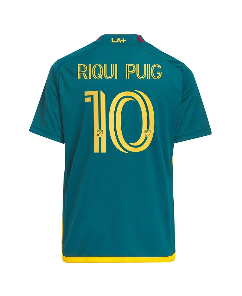 Adidas Big Boys and Girls Riqui Puig Green La Galaxy 2024 La Kit Replica Player Jersey
