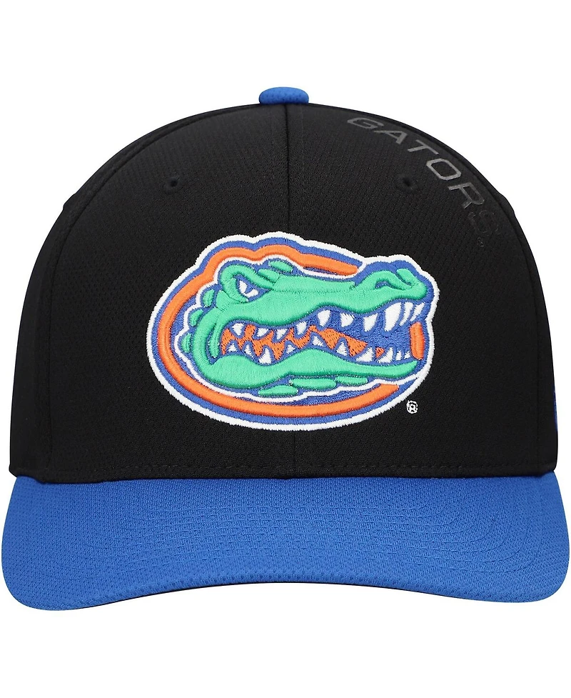 Top of the World Men's Black/Royal Florida Gators Reflex 2.0 Flex Fit Hat
