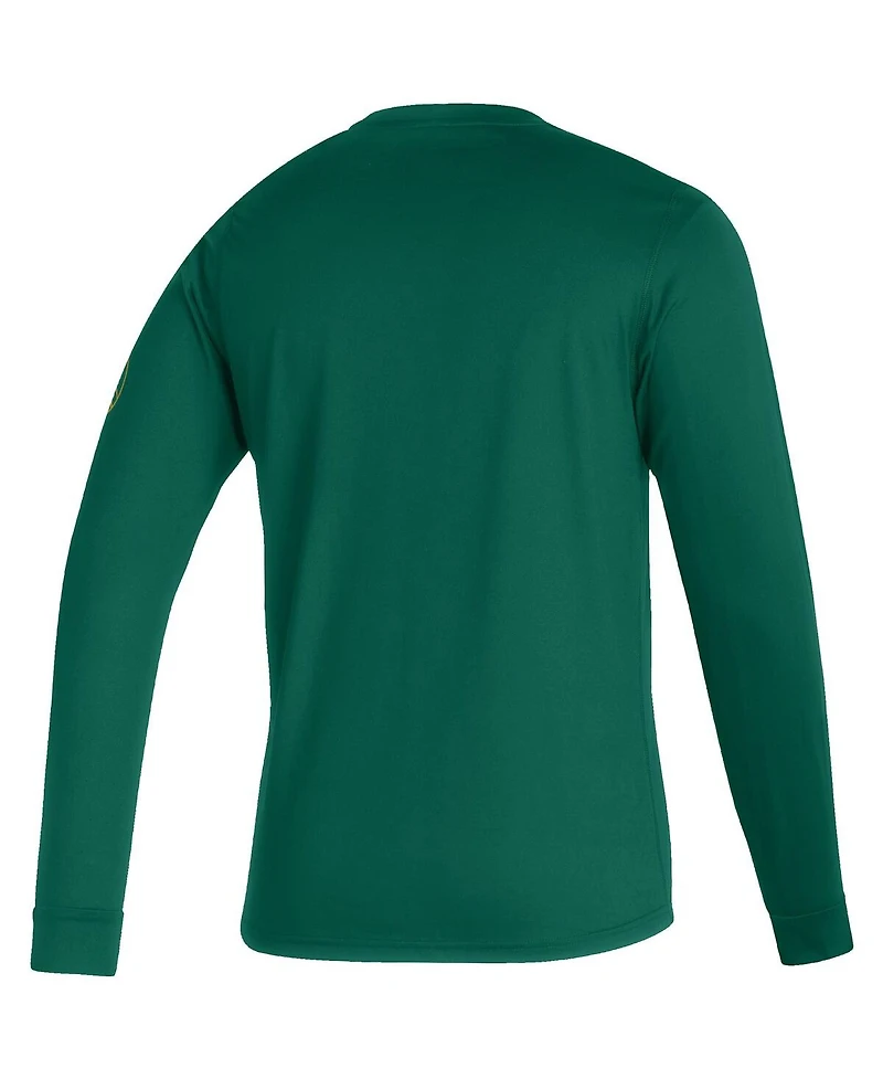 Adidas Men's Green Portland Timbers Vintage Aeroready Long Sleeve T-Shirt