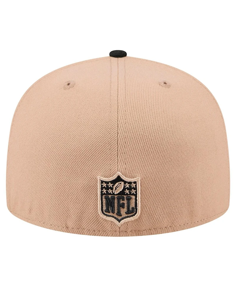New Era Men's Tan Cincinnati Bengals Logo Main 59FIFTY Fitted Hat