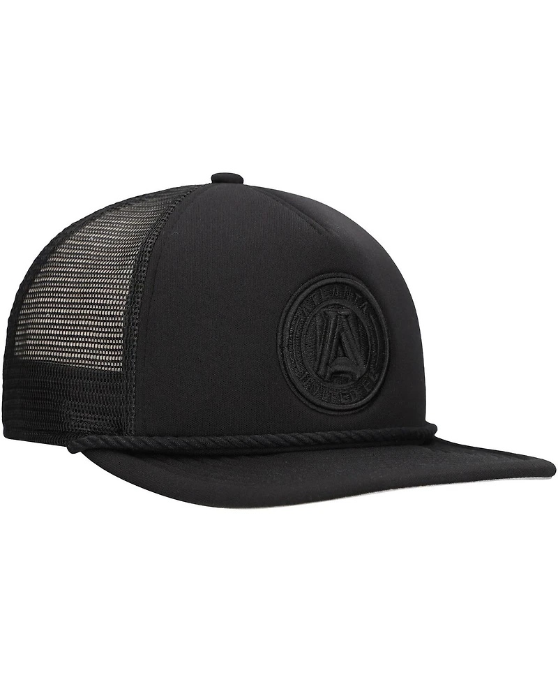 New Era Men's Black Atlanta United Fc Active Tone Golfer Snapback Hat
