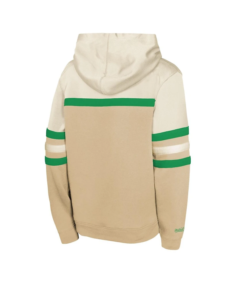Mitchell & Ness Big Boys and Girls Tan Dallas Stars Head Coach Pullover Hoodie