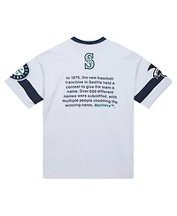 Mitchell & Ness Men's White Seattle Mariners Cooperstown Collection Team Origins Premium T-Shirt