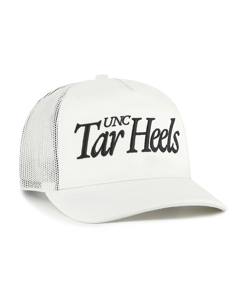 '47 Brand Men's and Women's Cream North Carolina Tar Heels Foundation Script Adjustable Trucker Hat