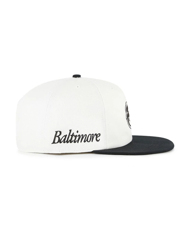 '47 Brand Women's White/Black Baltimore Orioles Foundation Captain Snapback Hat