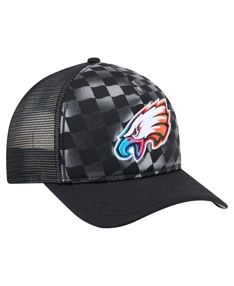 New Era Men's Black Philadelphia Eagles Gradient 9FORTY Adjustable Hat