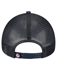 New Era Men's Navy New York Yankees Distressed 9FORTY A-Frame Adjustable Trucker Hat
