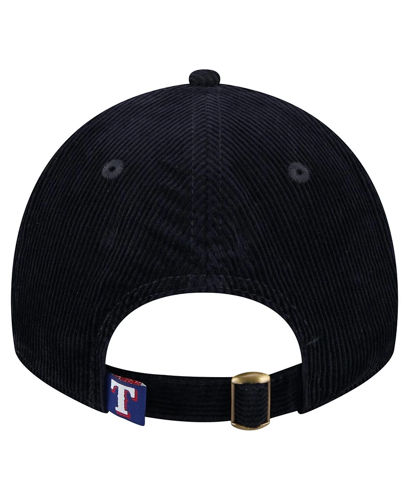 New Era Women's Dark Blue Texas Rangers Corduroy 9TWENTY Adjustable Hat