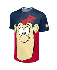 Foco Men's Navy/Red Atlanta Braves Big Logo Mascot T-Shirt